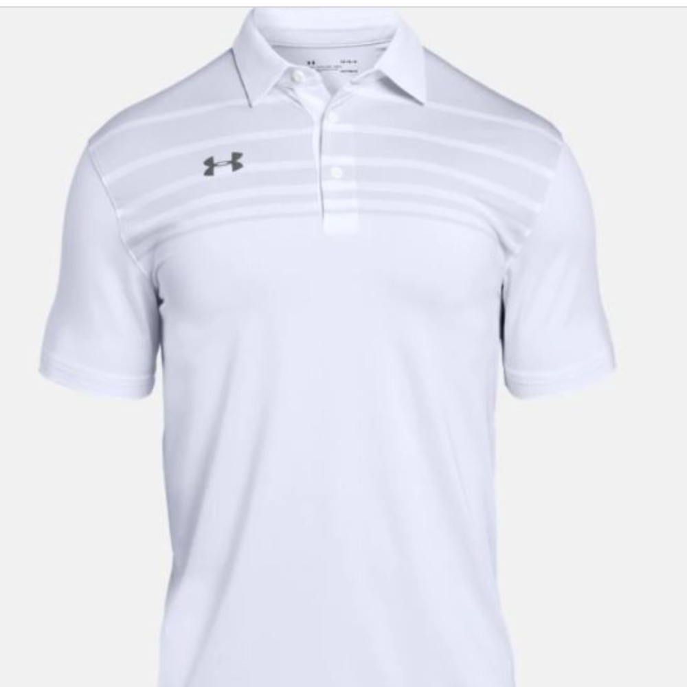 1293909-100 White UA Men's Victor Polo